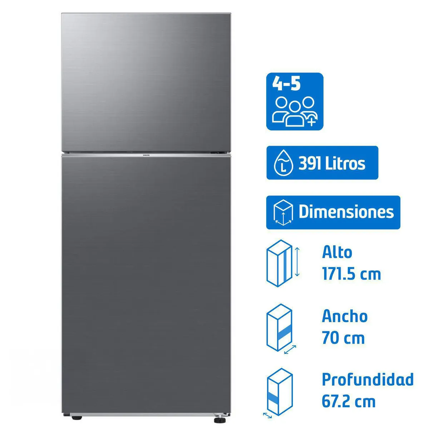 Refrigerador No Frost Samsung 391 Litros RT38CG6000S9ZS-4