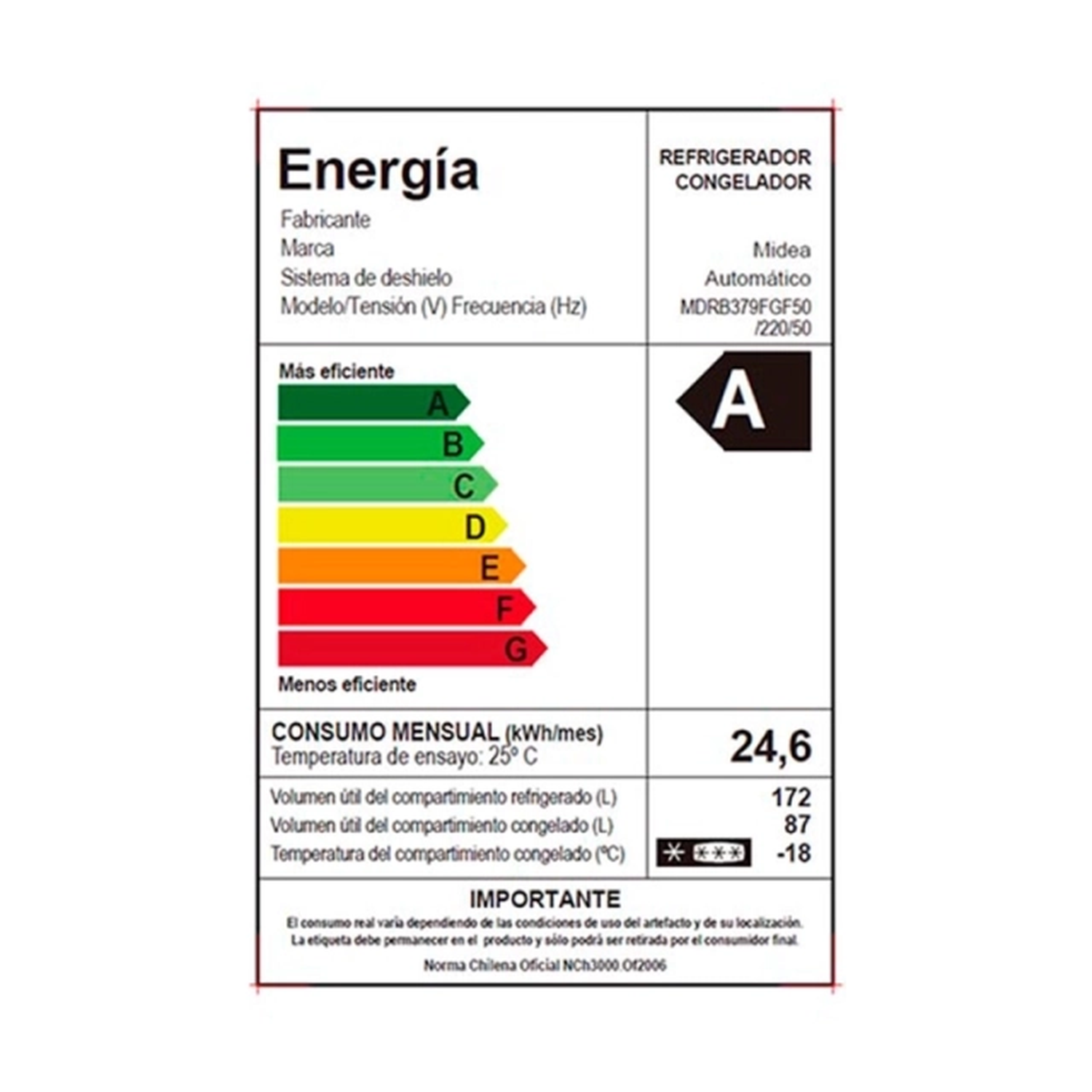 Refrigerador Midea Bottom Freezer No Frost 273 Litros MDRB379FGF50-5