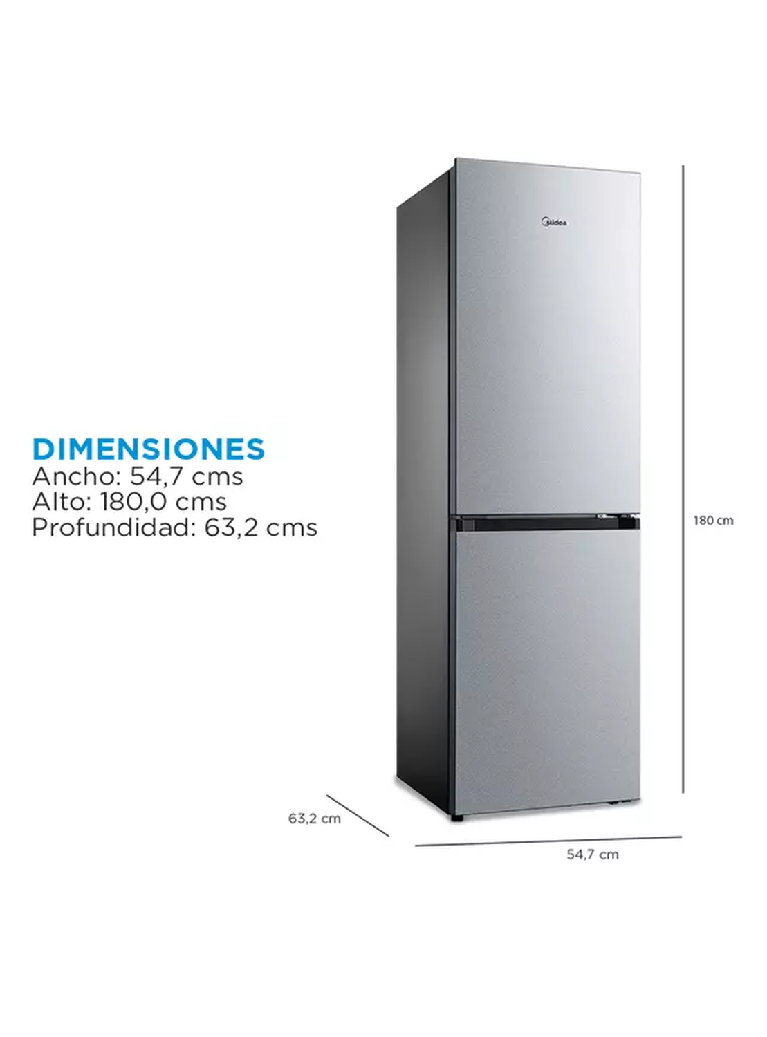 Refrigerador Midea Bottom Freezer No Frost 273 Litros MDRB379FGF50-7