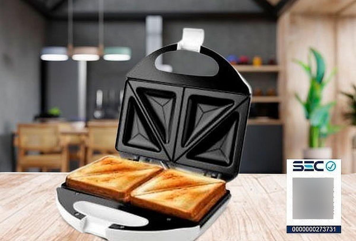 Sandwichera Sindelen 2 Panes Blanca Sw-840bl-2