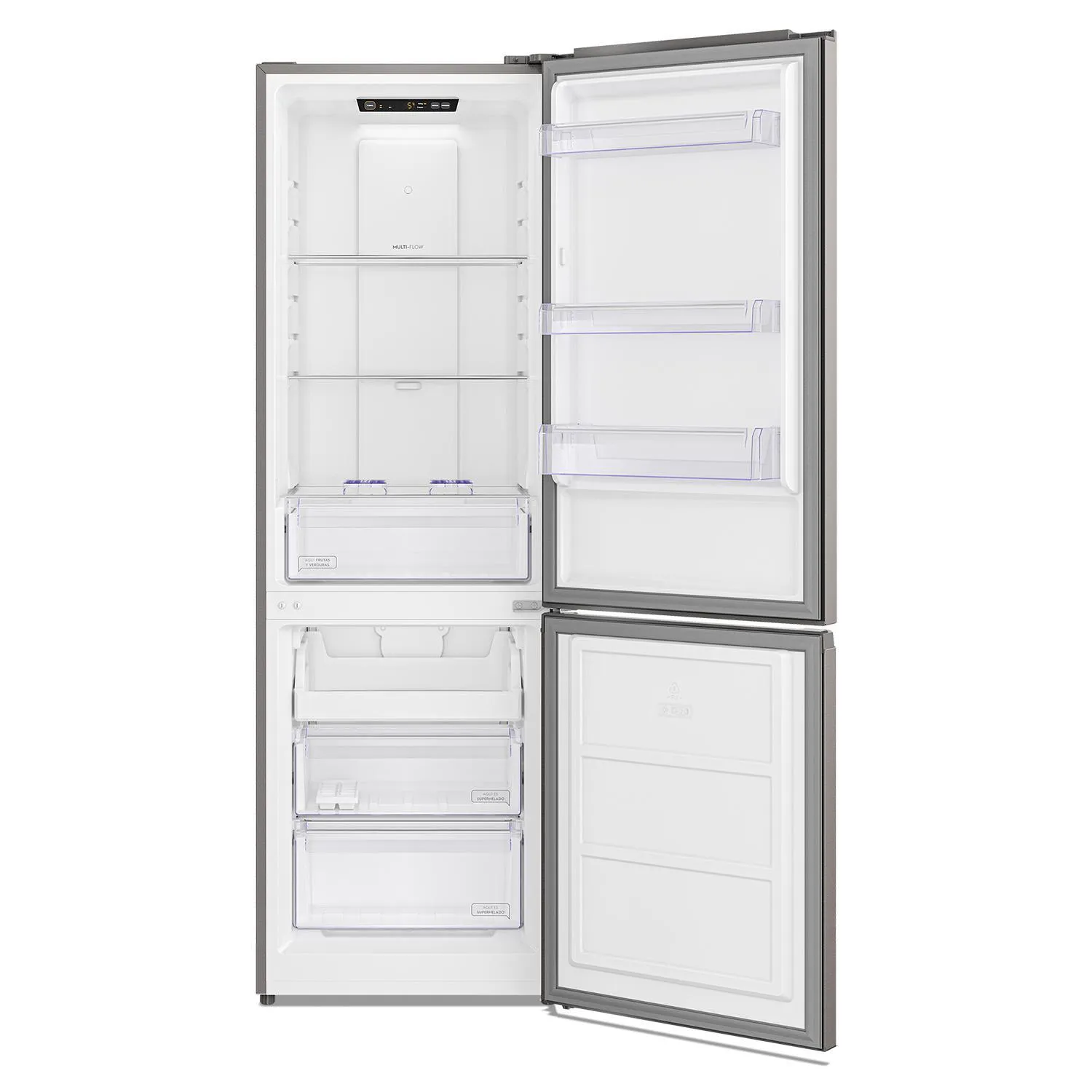 Refrigerador Mademsa Bottom Freezer No Frost 285 Litros Inox MI60S-1