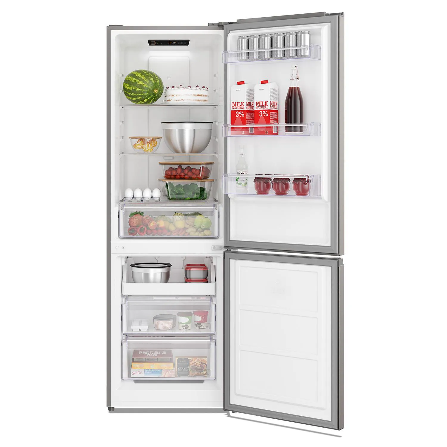 Refrigerador Mademsa Bottom Freezer No Frost 285 Litros Inox MI60S-2