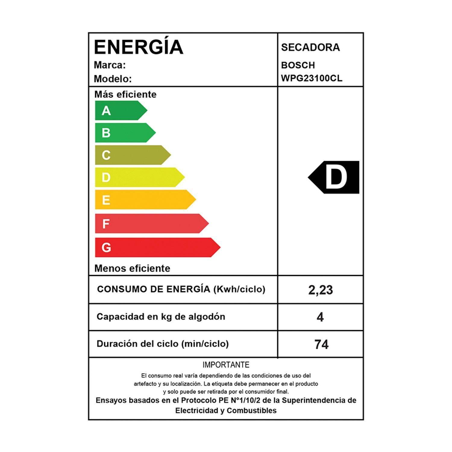 Secadora Condensación Bosch Wpg23100Cl 8 Kg-5