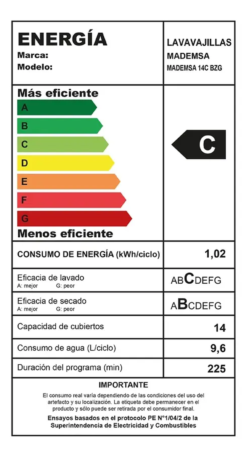 Lavavajillas Mademsa 14 C Cubiertos Blanco 14 Bzg-7