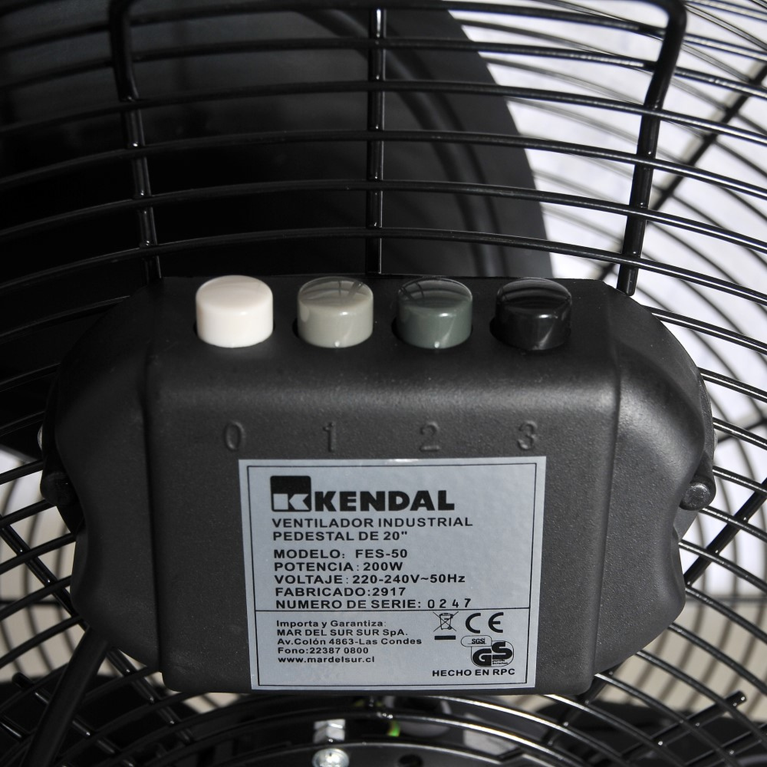Ventilador De Pedestal Industrial 20 Pulgadas FES 50 Kendal-3