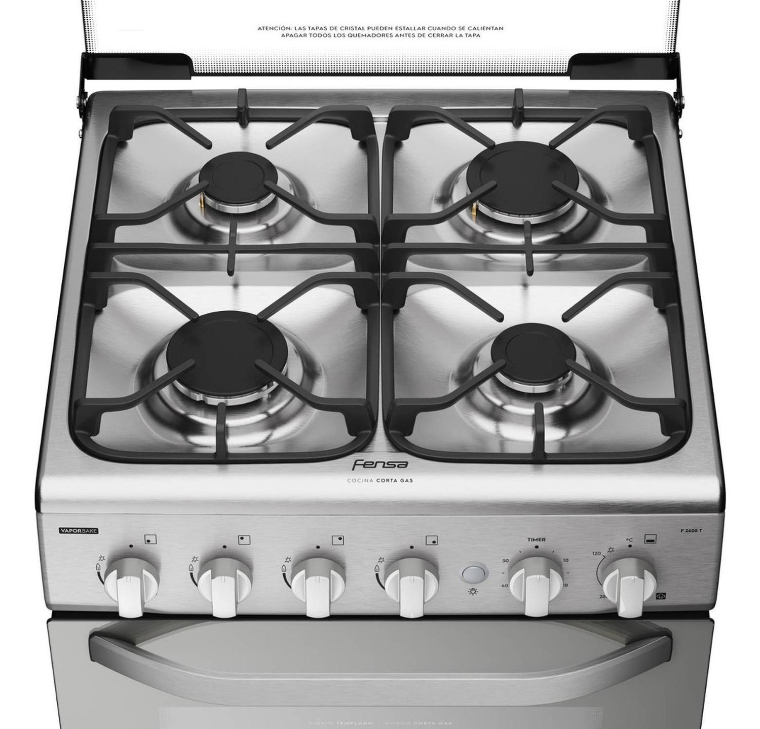 Cocina Gas 4 Quemadores Fensa F 2608t-2