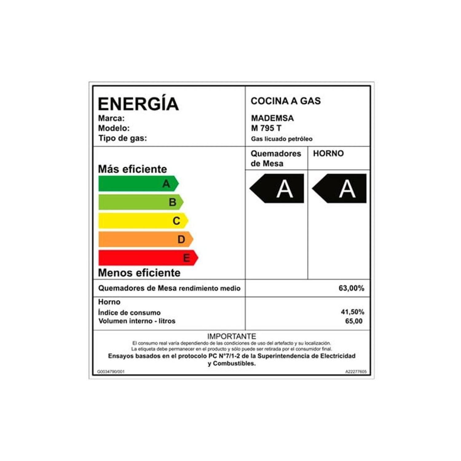 Cocina Gas Mademsa M 795t 4q-8