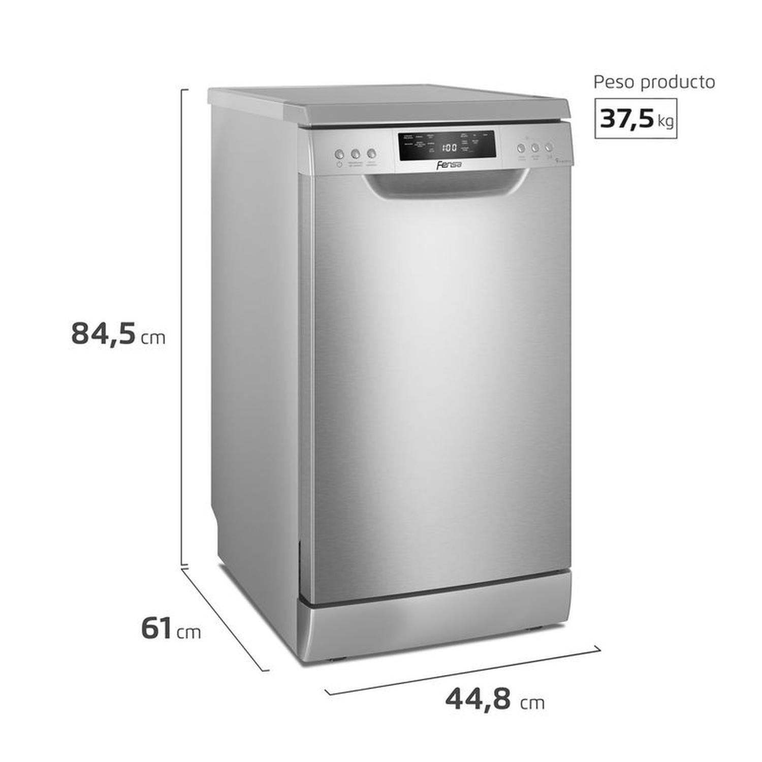 Lavavajillas Fensa 9 Cubiertos Experience Care 9 SZ Inox Programa Económico y Panel Digital-3