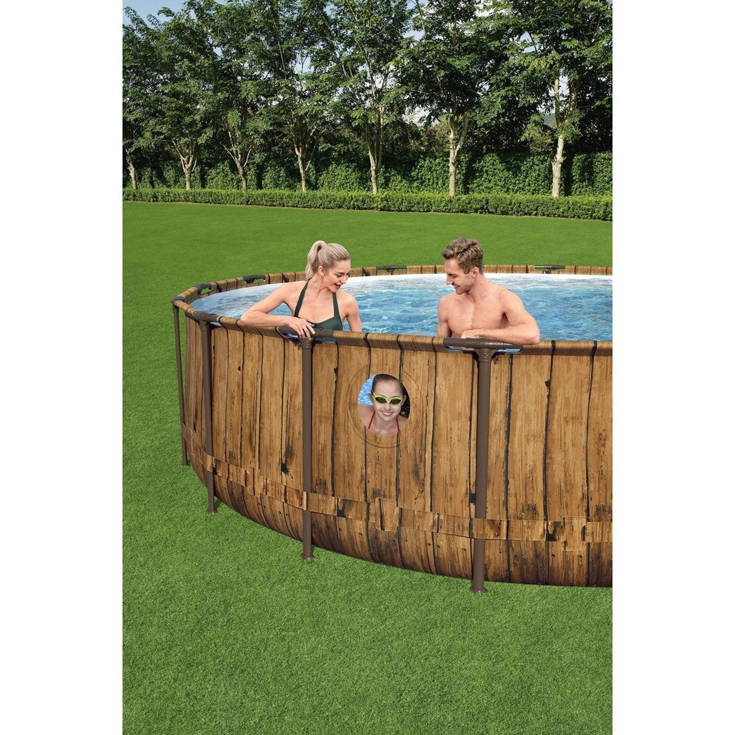 Piscina Bestway Redonda con Ventana Cafe 5.49MX1.22M-3