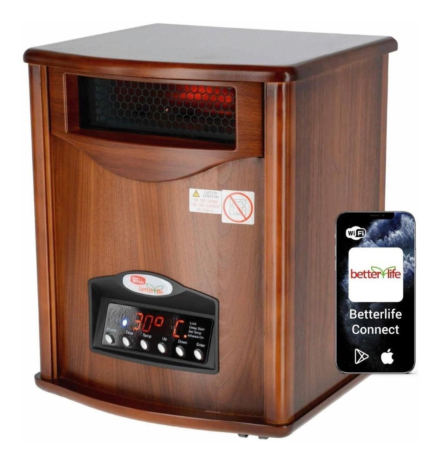 Estufa Infrarroja Madera Uv Wi-fi 70 M² Betterlife-3