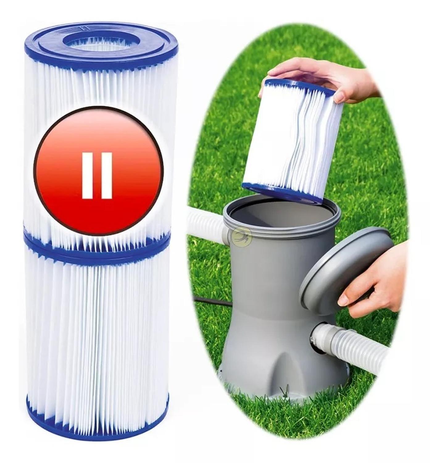 Cartucho De Filtro Bestway Tipo II Bomba Filtro Pack 2 Unid-4