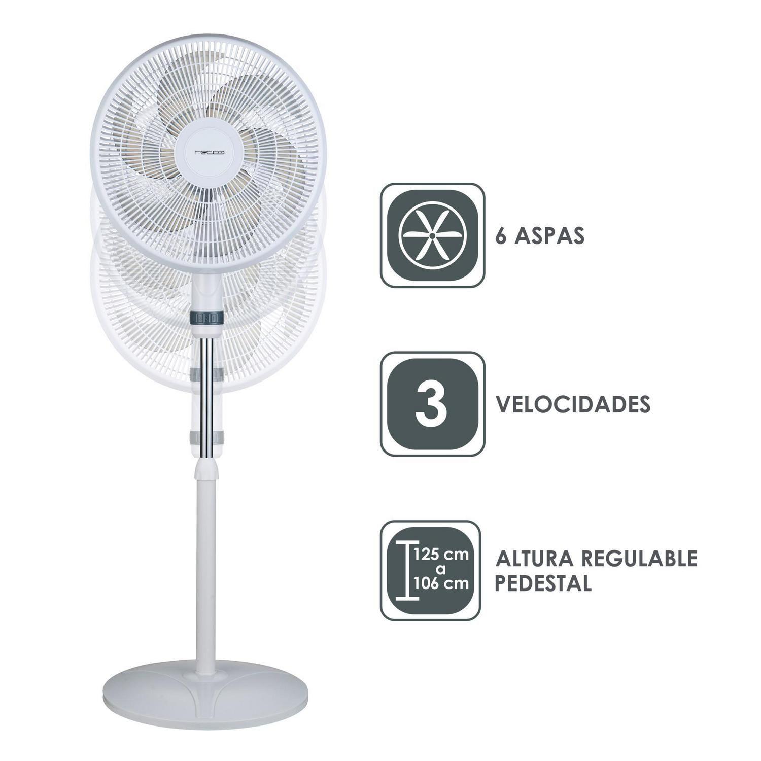 Ventilador 3 en 1 Pedestal RD-40F-3H Recco-4