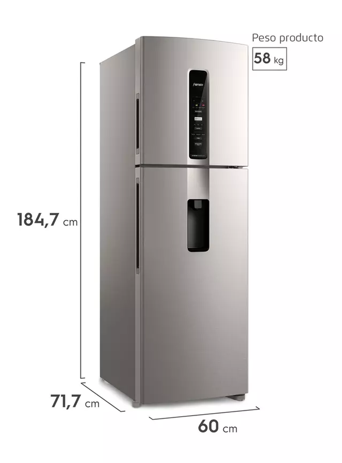 Refrigerador No Frost Fensa Iw45s 409 Lts-3