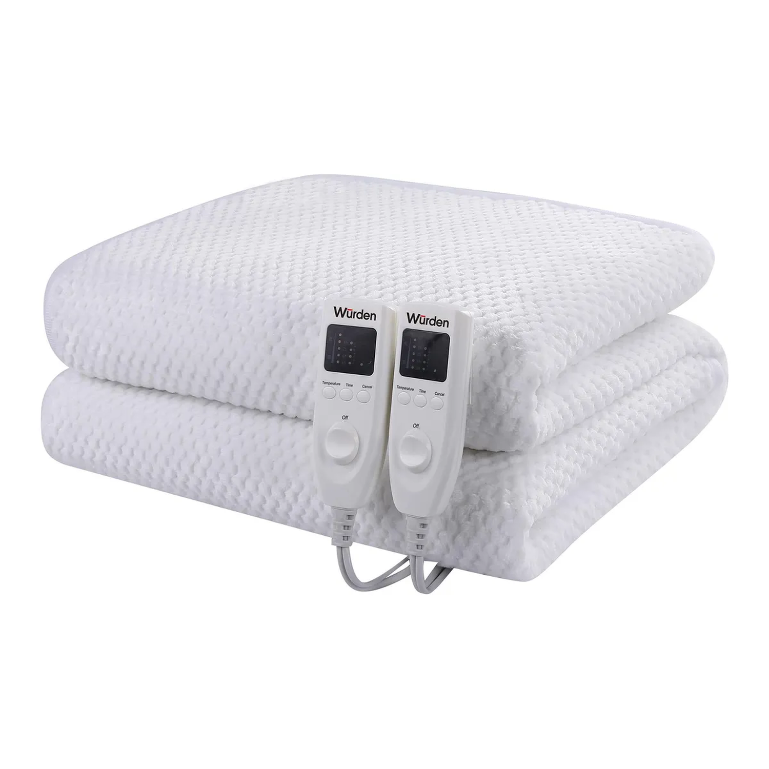 Calientacamas con Control Led Eléctrica Poliéster 2 plazas 140 W Blanco-1