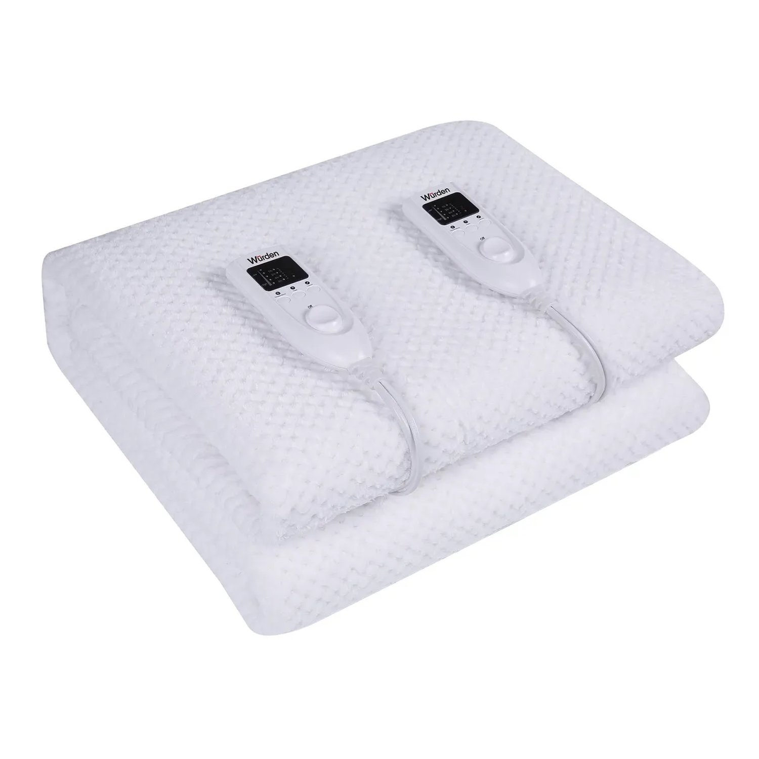 Calientacamas con Control Led Eléctrica Poliéster 2 plazas 140 W Blanco-2