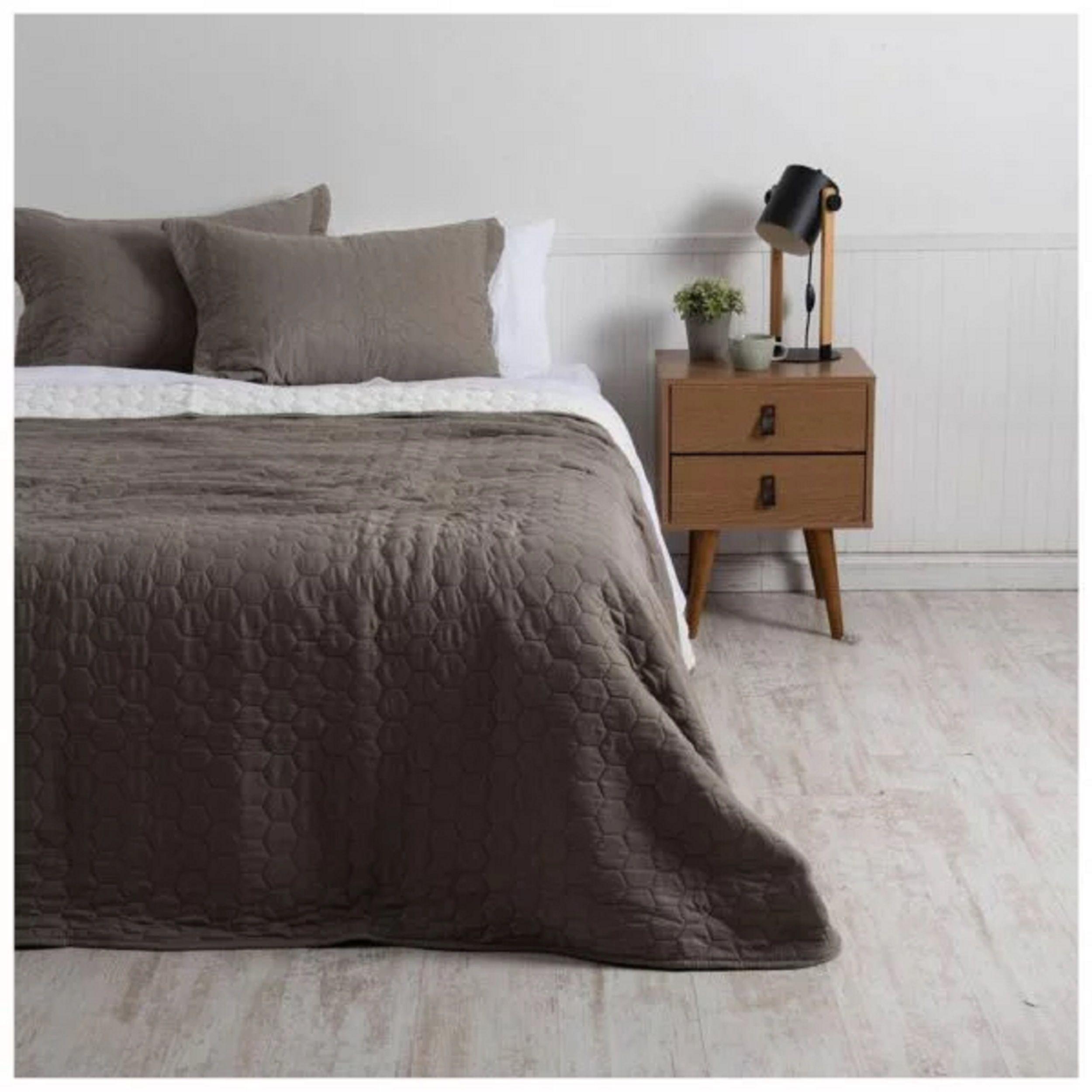 Plumón Quilt 2 Plazas Sherpa Gris Mashini-3