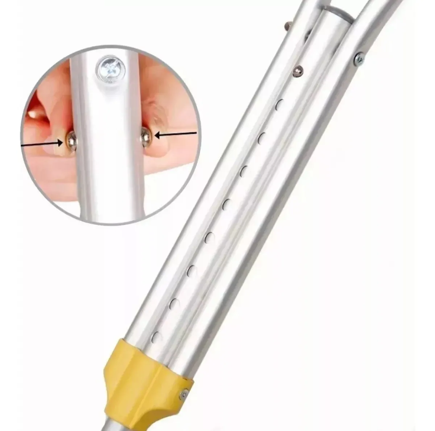 2 Baston Muletas Axilares De Aluminio Regulables Ortopedicas-3