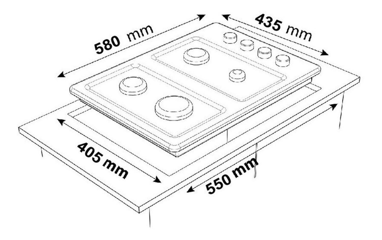 Encimera A Gas Sindelen 4 Quemadores Ceg-4610in-3