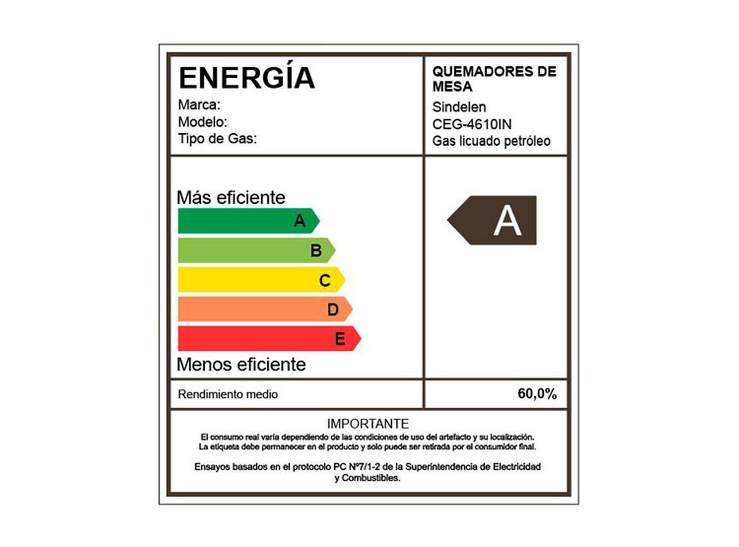 Encimera A Gas Sindelen 4 Quemadores Ceg-4610in-4