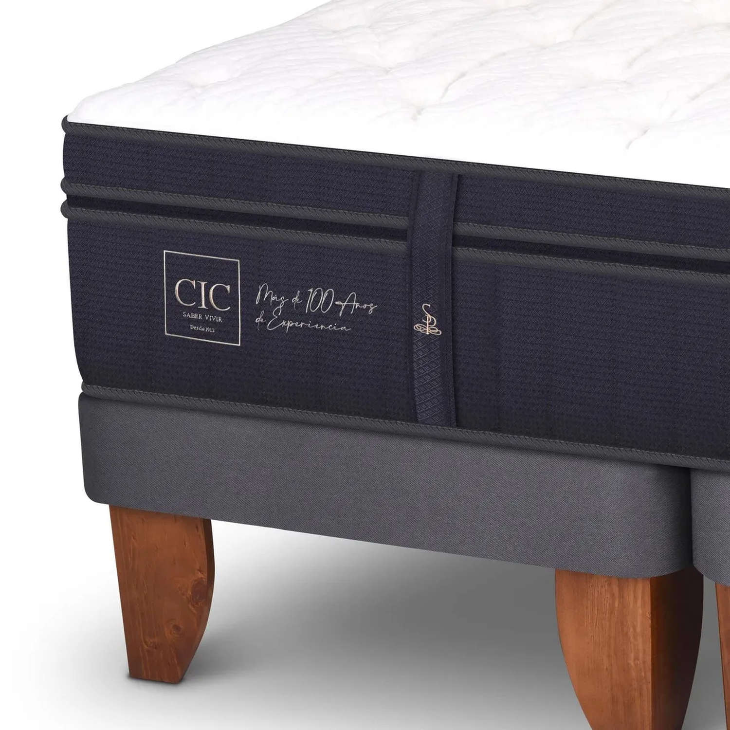 Cama Europea CIC King Super Premium Gris-2