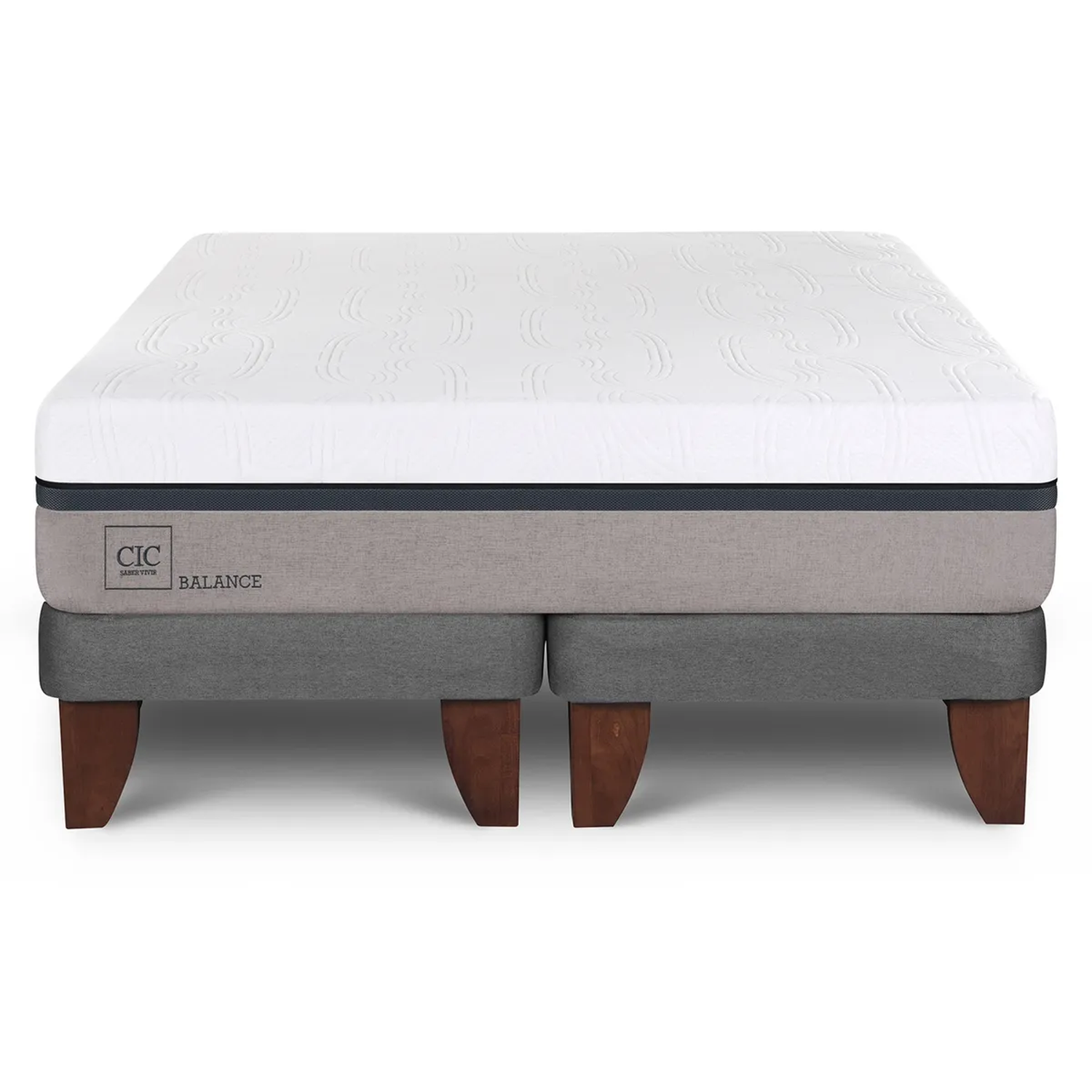 Cama Europea 2 Plazas CIC Balance Base Dividida 150X190 cm-0