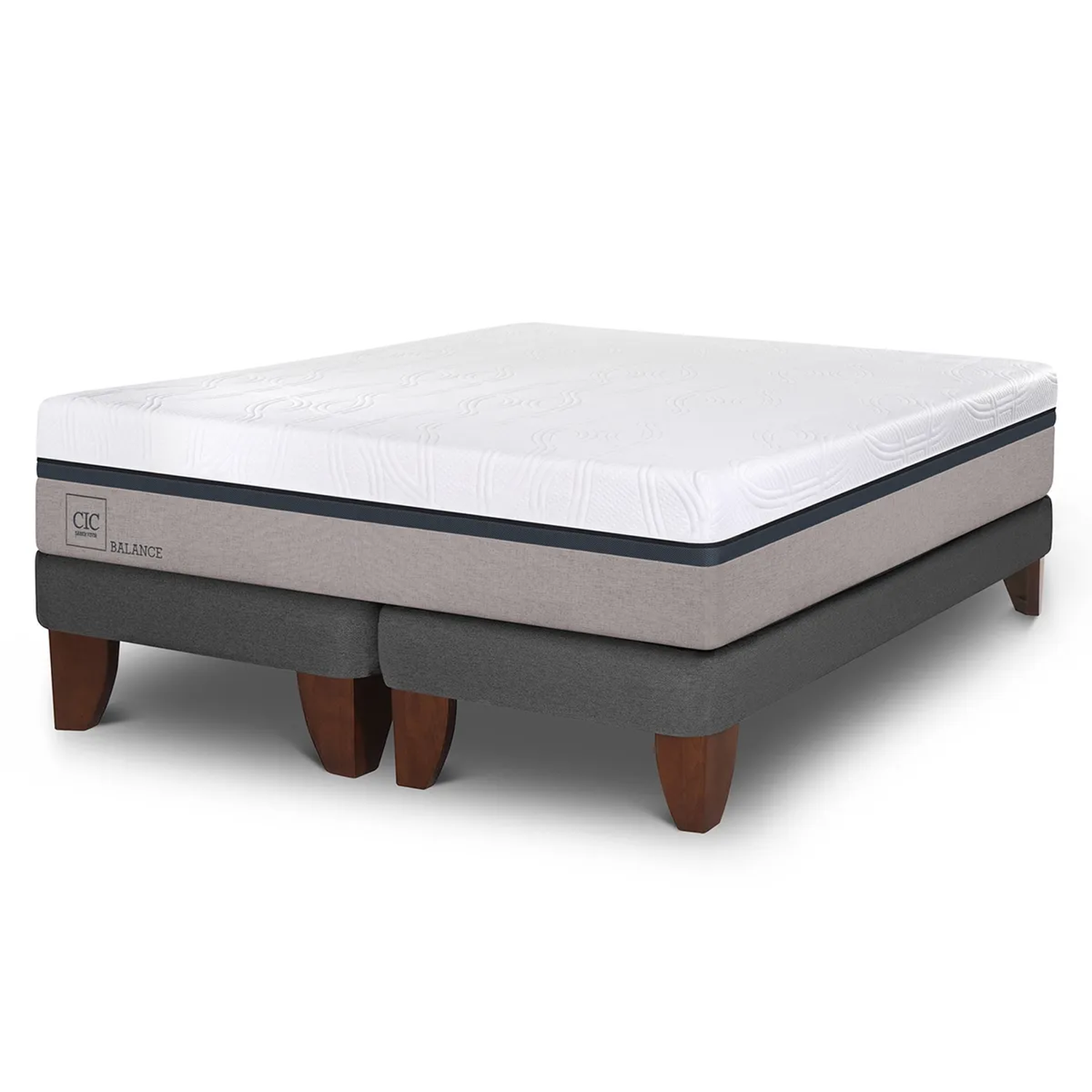Cama Europea 2 Plazas CIC Balance Base Dividida 150X190 cm-1