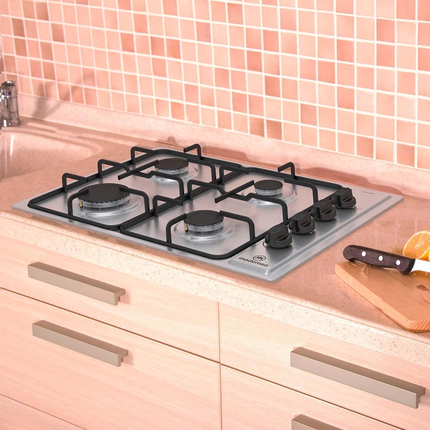 Encimera a gas 4 platos Mademsa mce 435e t inox-7
