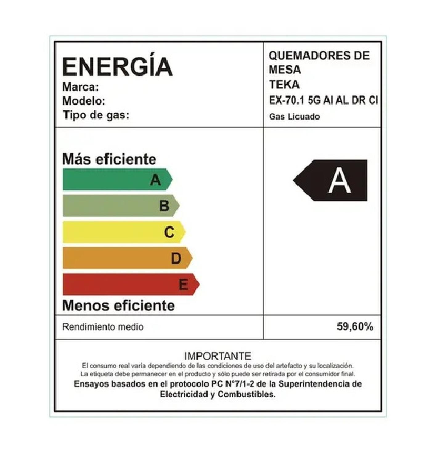 Encimera A Gas 5 Quemadores Teka EX 70.1 5G AI AL DR CI BUT-6