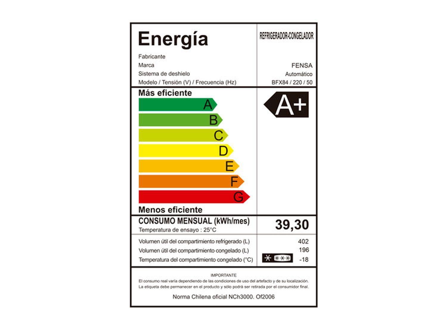 Refrigerador Fensa Bottom Freezer No Frost 598 Litros Inox BFX84-3