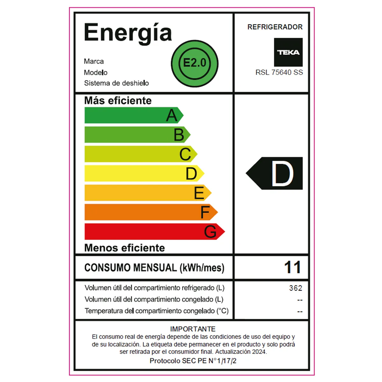 Refrigerador Monopuerta Teka RSL-75640 No Frost Gris 362 Lt-9