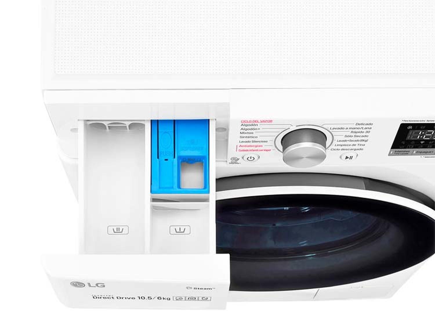 Lavadora Secadora LG 10.5 Kg 6 Kg Inverter Wd10WVC4S6-5