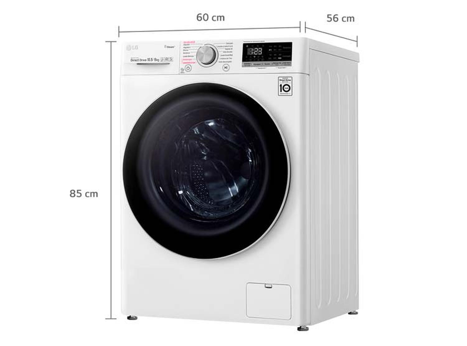 Lavadora Secadora LG 10.5 Kg 6 Kg Inverter Wd10WVC4S6-7