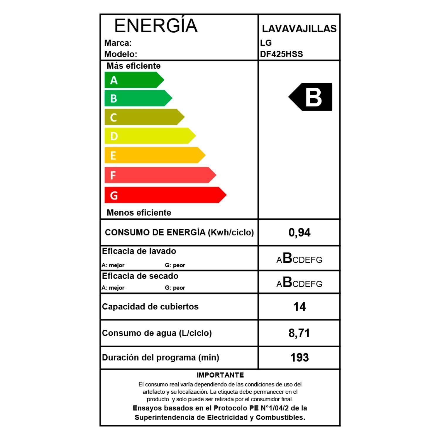 Lavavajillas LG 14 Platos Df425hss.aaspecl-5
