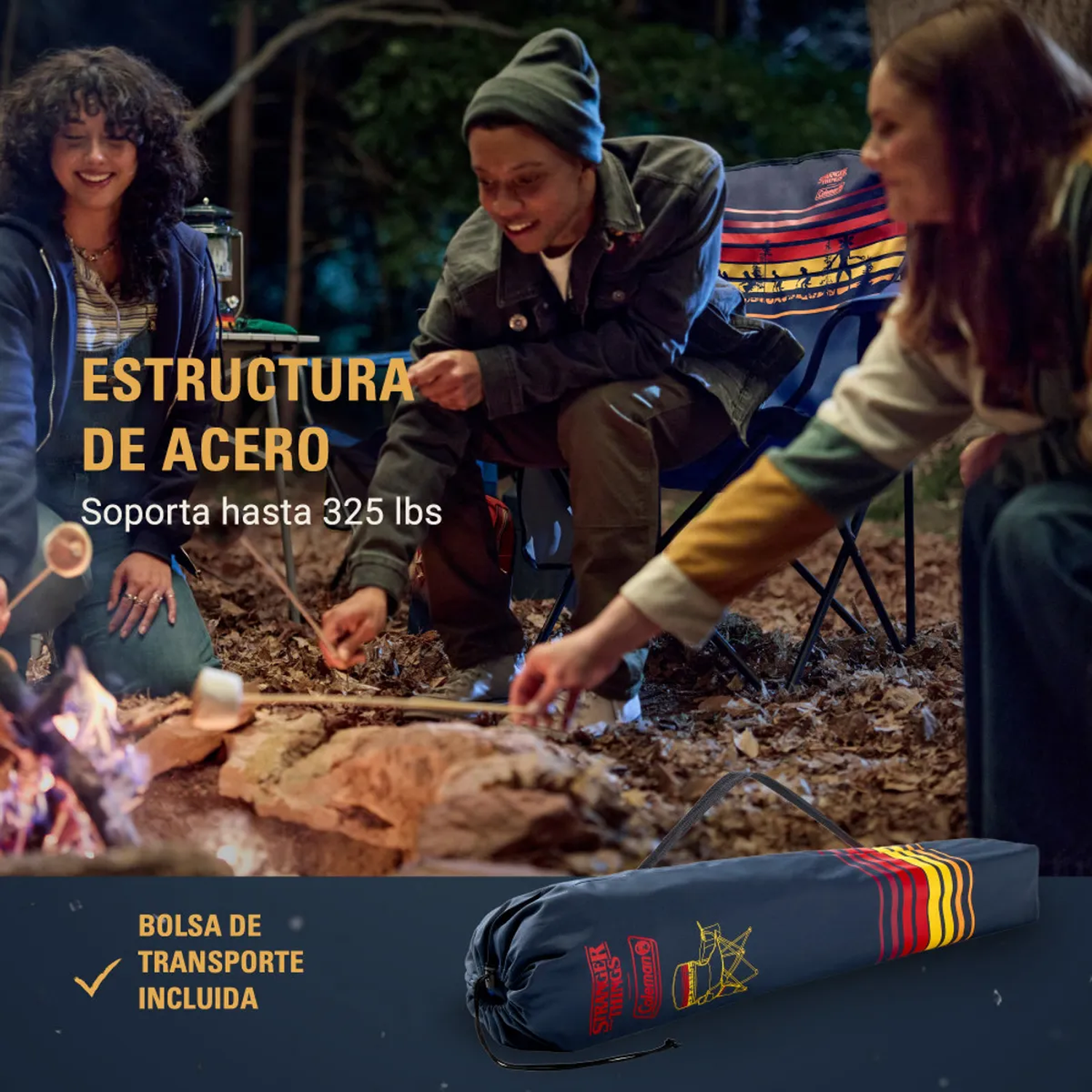 Silla Plegable Coleman Stranger Things con Cooler Integrado-4