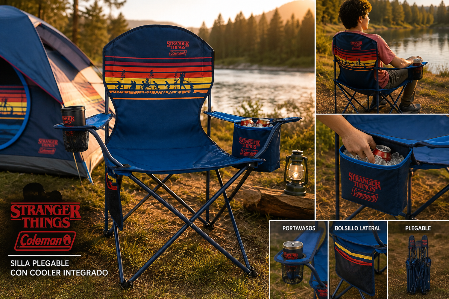 Silla Plegable Coleman Stranger Things con Cooler Integrado-6