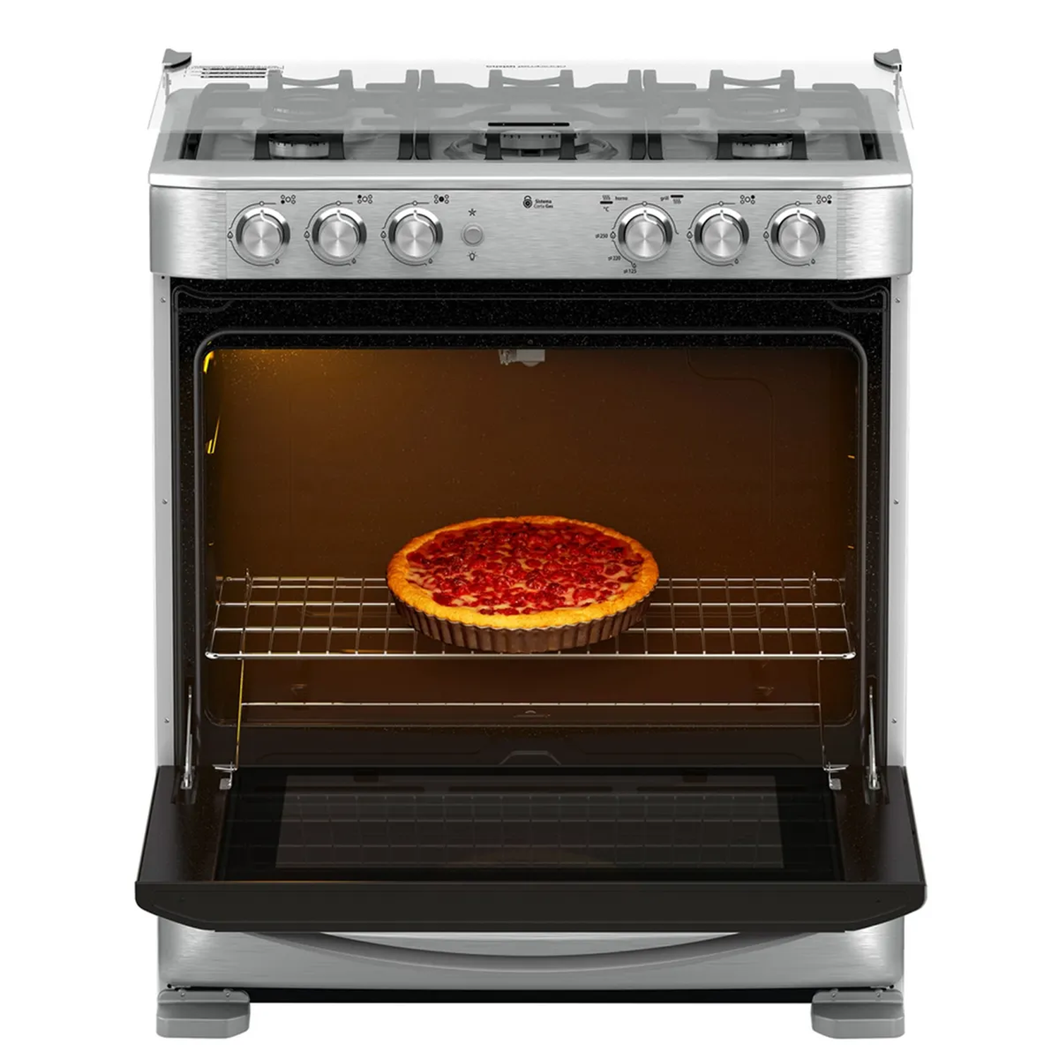 Cocina a Gas Mabe 5 Quemadores Con Grill Andes7650Fx1-1