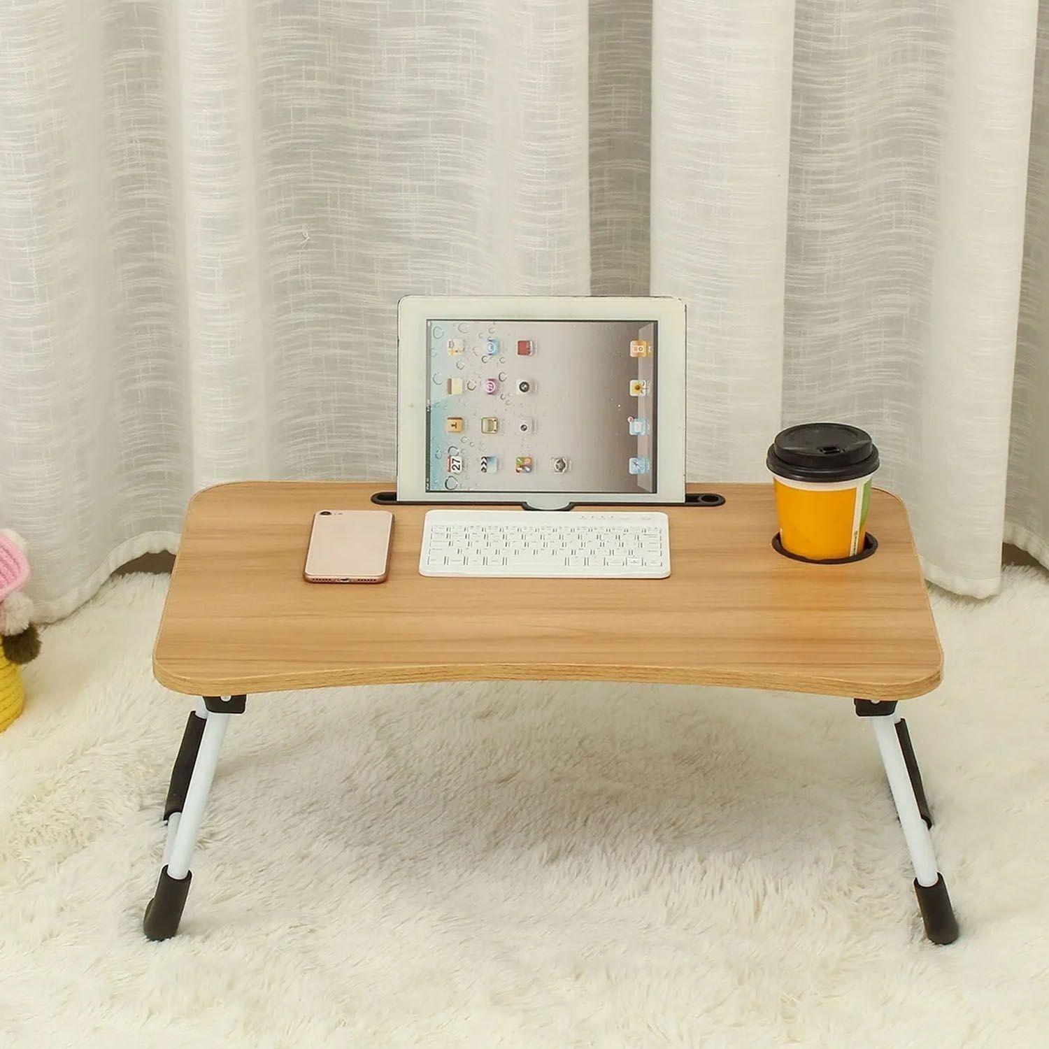 Bandeja Mesa Madera para notebook con posa vaso-3