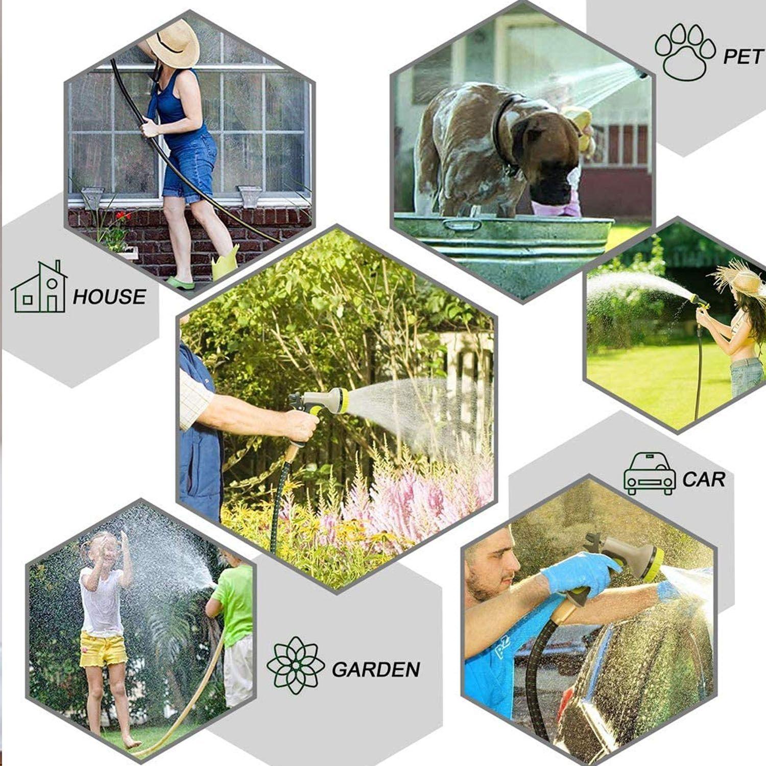 Manguera retráctil expandible jardín 15 Mts. Azul-3