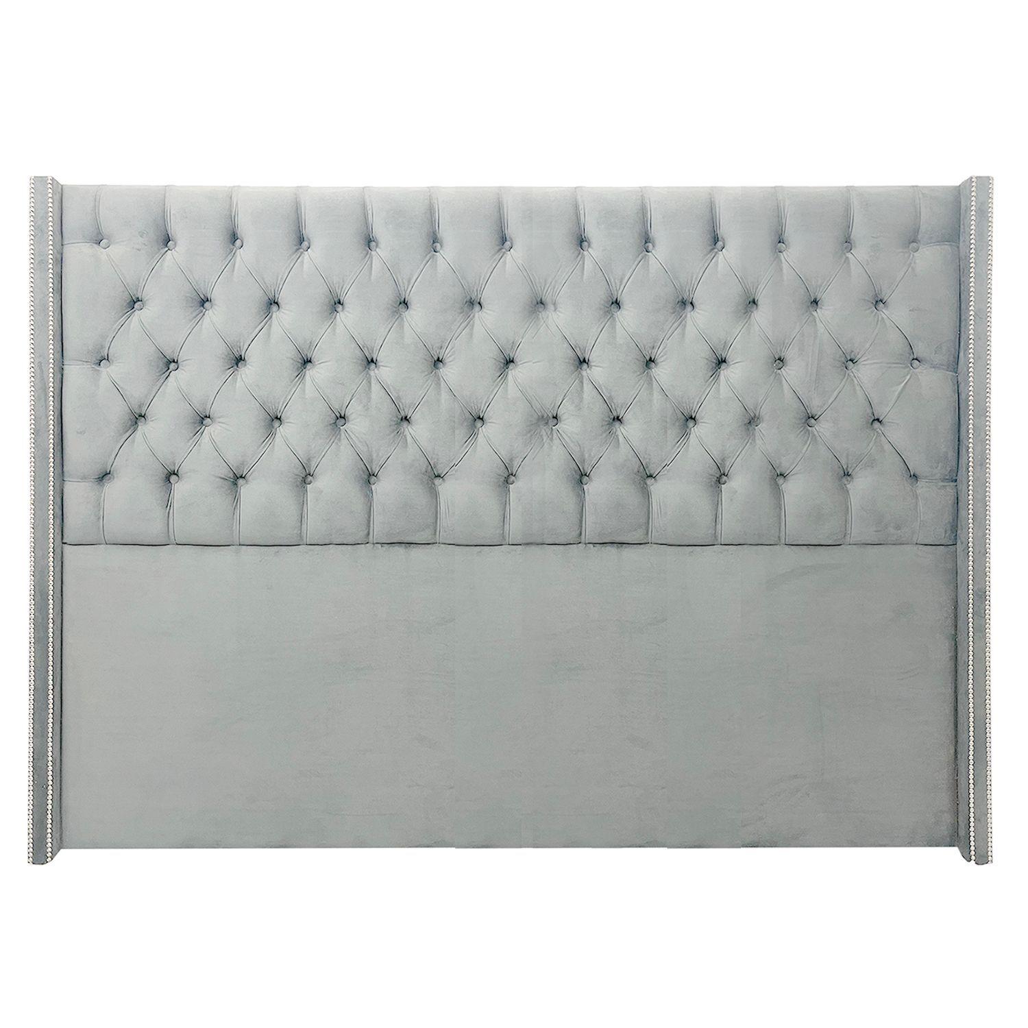 Respaldo Romano súper king gris perla-0