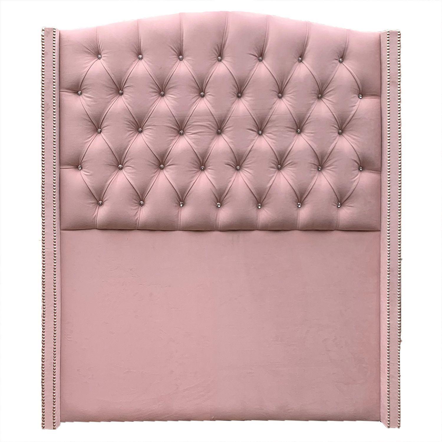 Respaldo Greco botón de cristal 1,5 plazas rosa-0