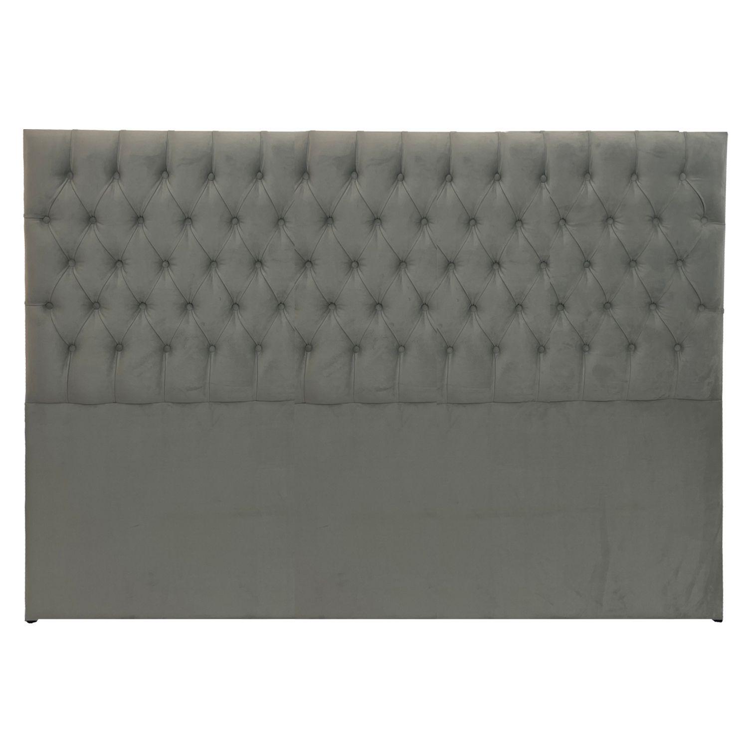 Respaldo capitone súper king gris-0