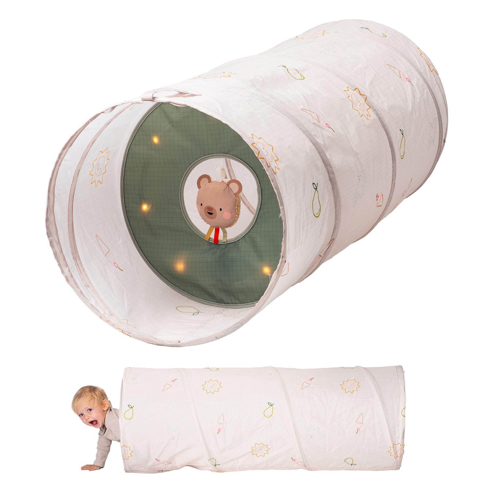Tunel de bebé con oso de peluche-2