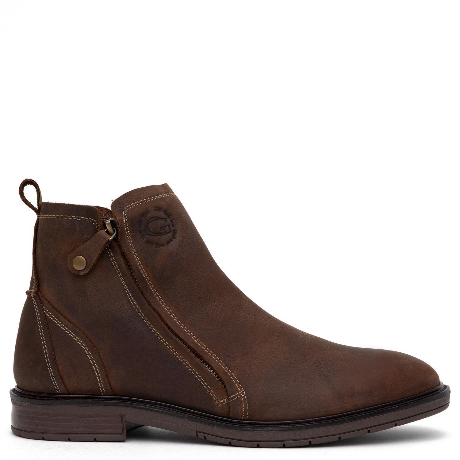 Botin de cuero hombre Guante chocolate Casper-0