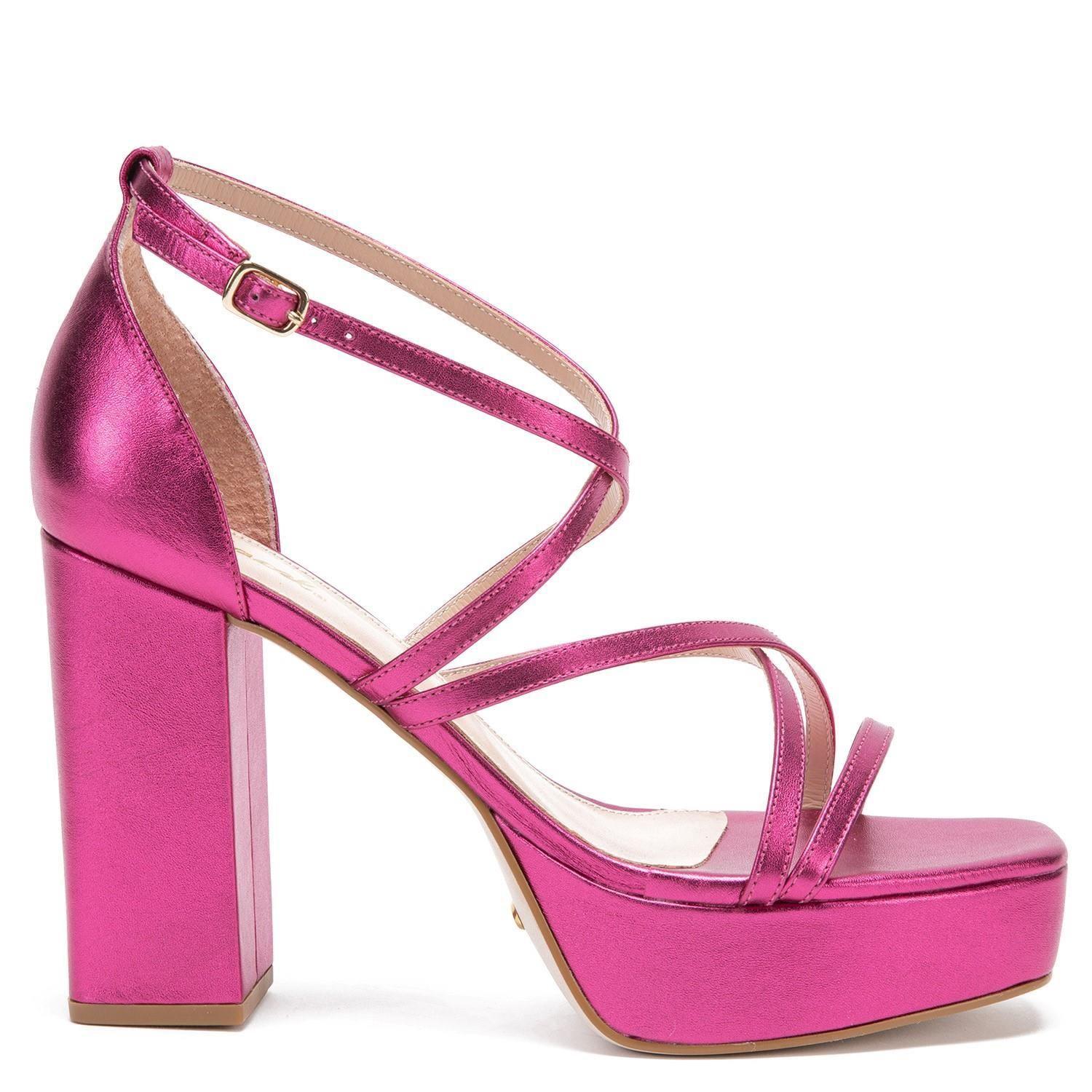 Sandalia de cuero mujer Gacel rosado Blake-0