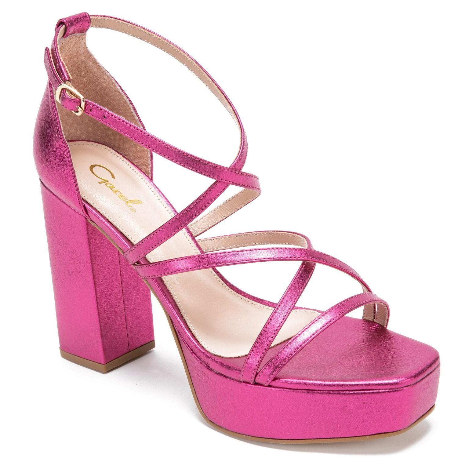Sandalia de cuero mujer Gacel rosado Blake-1