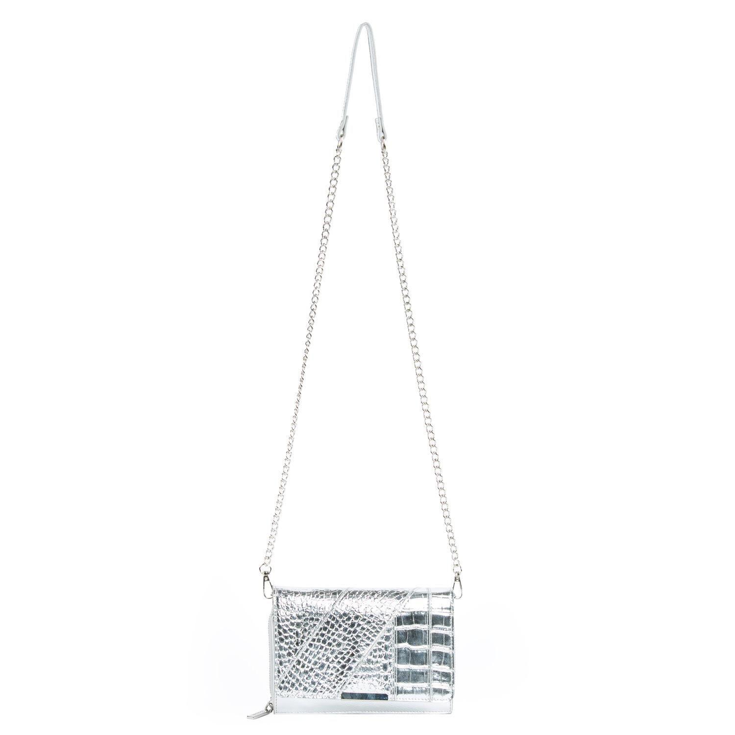Cartera  Clutch  Gacel  Plateado  Car3029-0