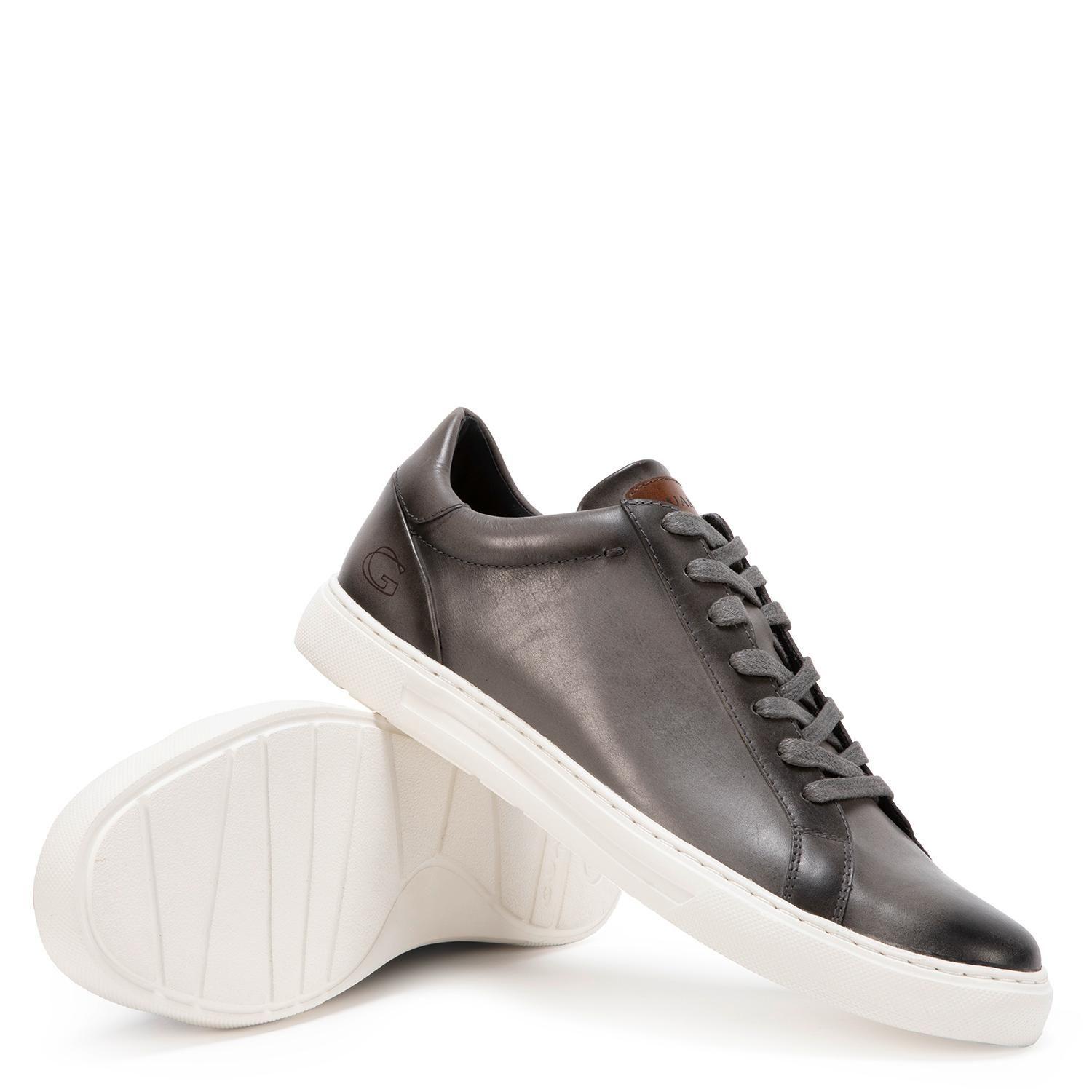 Zapatilla de cuero hombre Guante gris Tokio-3