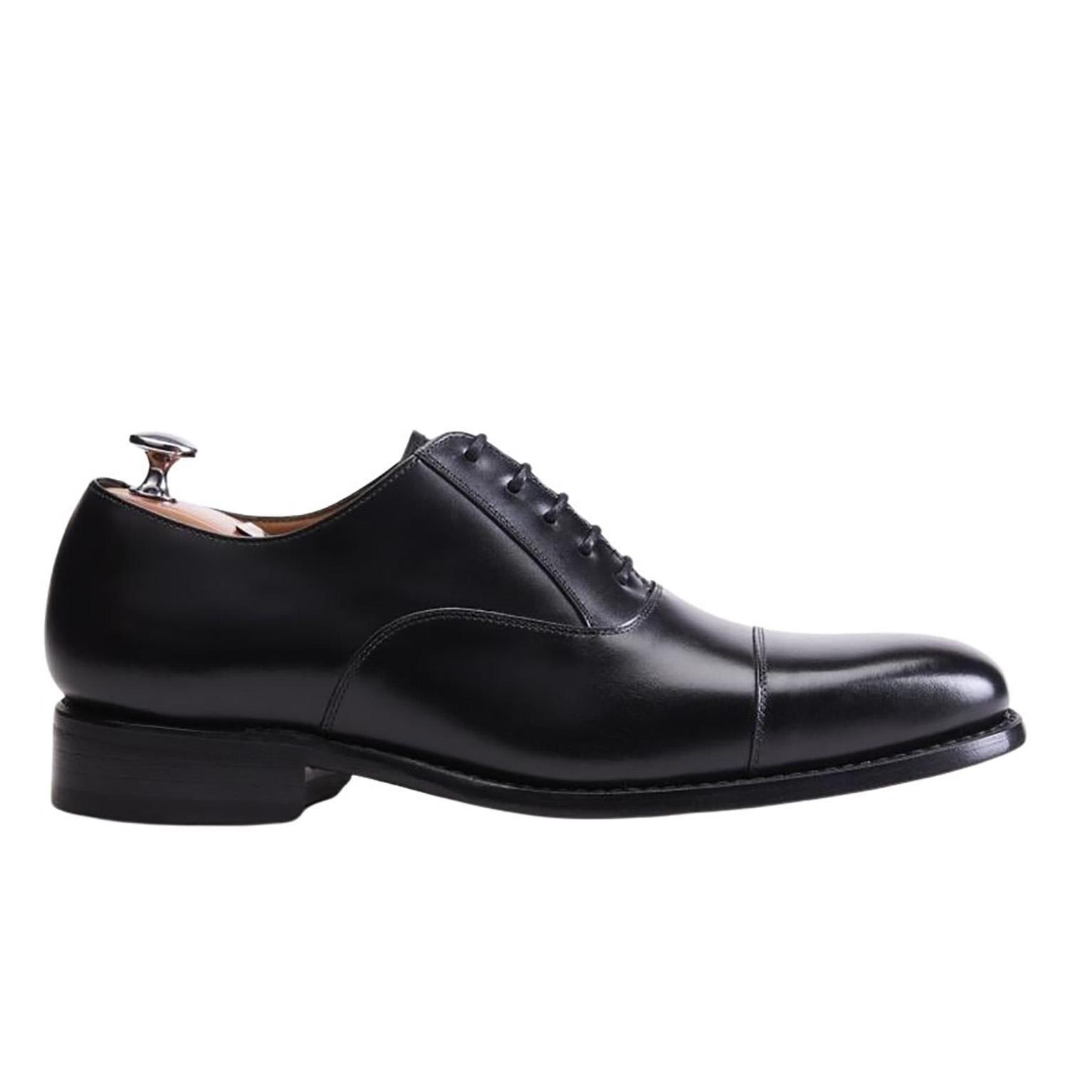 Zapato de cuero hombre Guante negro Suela Punteado-0