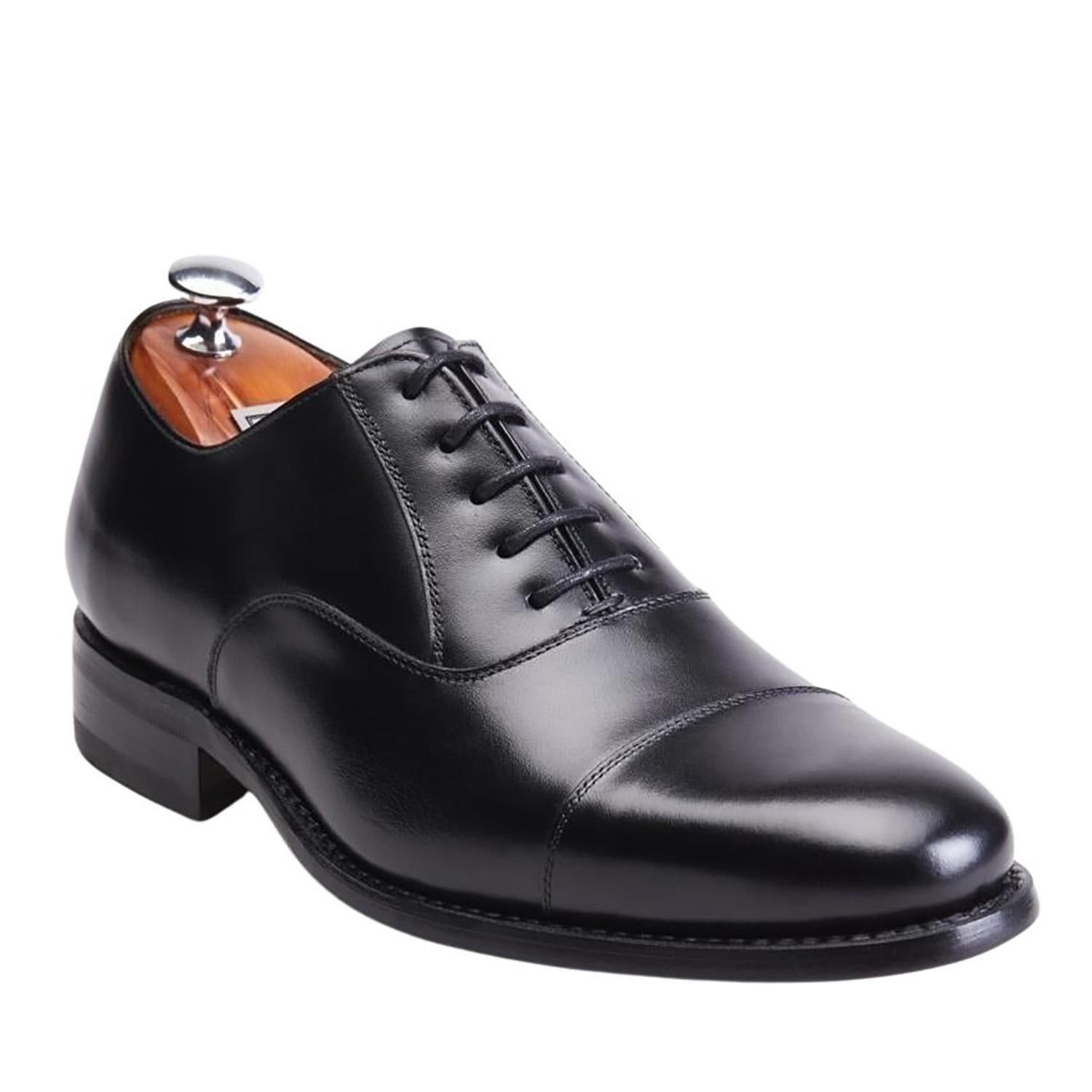 Zapato de cuero hombre Guante negro Suela Punteado-1