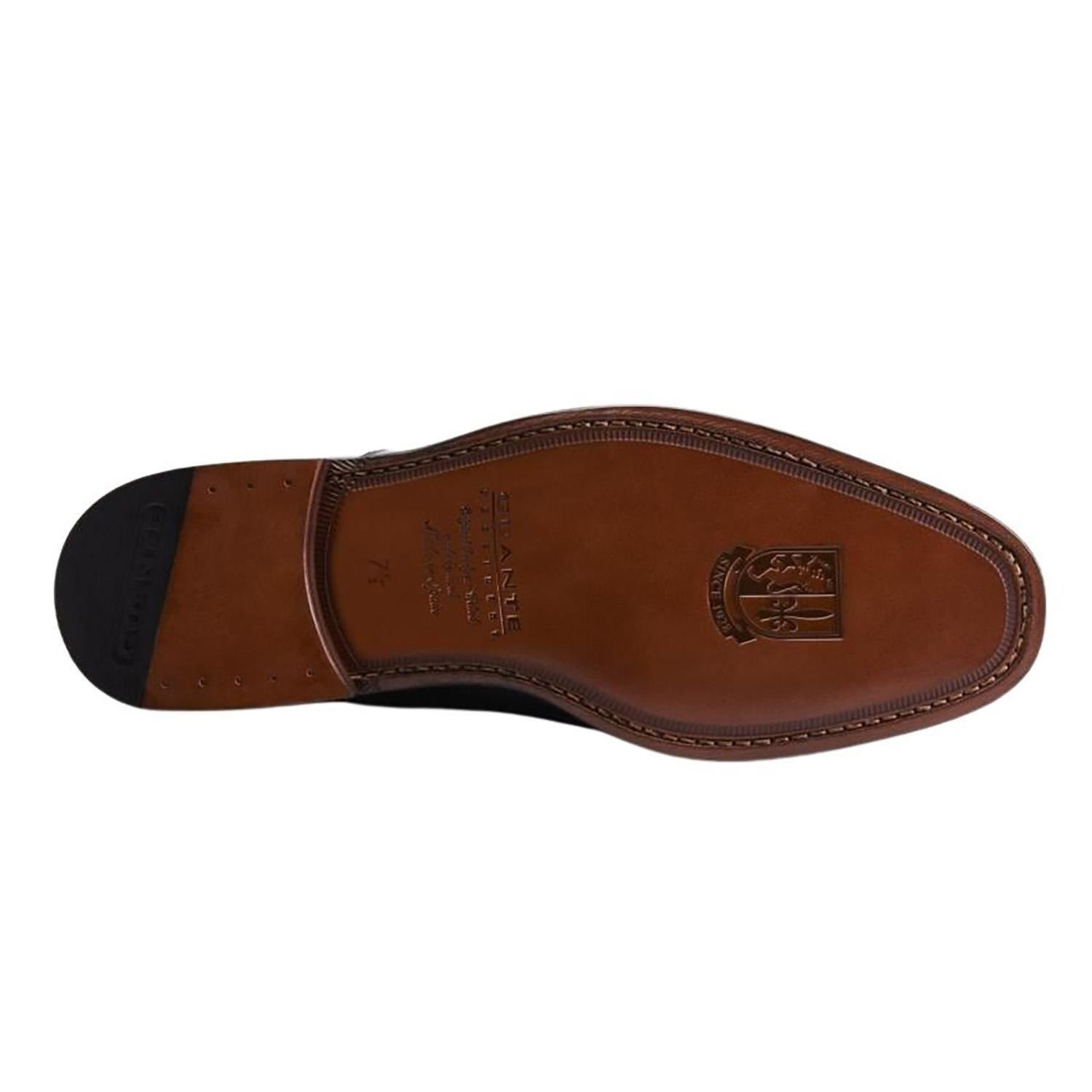 Zapato de cuero hombre Guante negro Suela Punteado-4